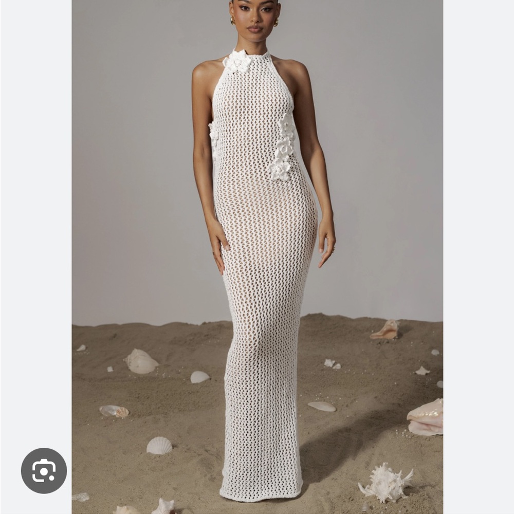 JLUXLABEL White Crochet Maxi Dress
